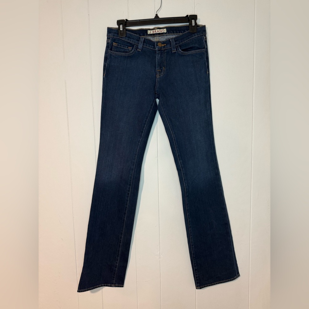 J Brand Women's Dark Blue straight leg low rise jeans size 27